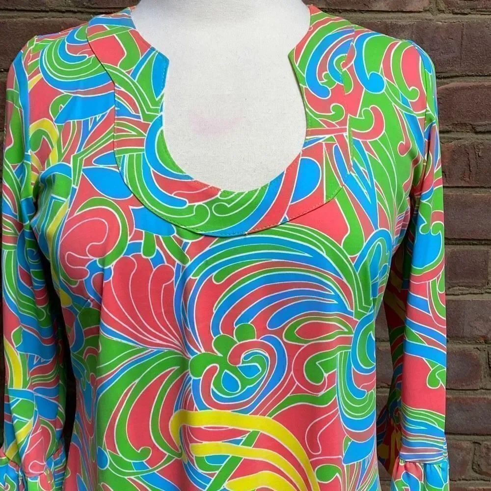 Katherine Way Resort Collection Multi Shift Dress Size Medium - Picture 3 of 6